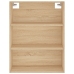 Aparador alto madera contrachapada color roble 69,5x34x180 cm