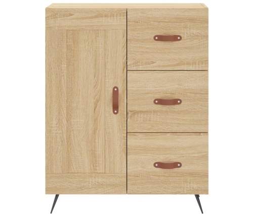 Aparador alto madera contrachapada color roble 69,5x34x180 cm