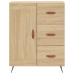 Aparador alto madera contrachapada color roble 69,5x34x180 cm