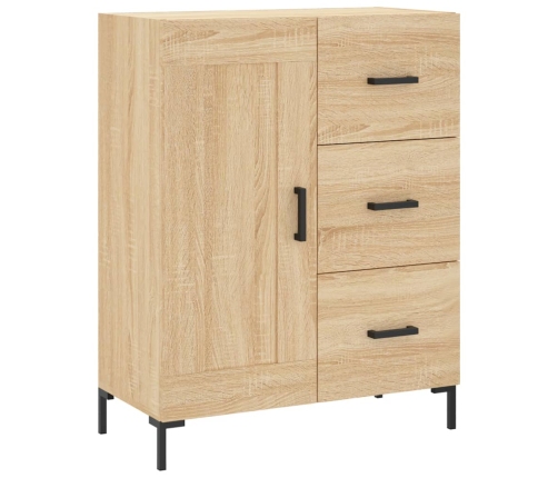 Aparador alto madera contrachapada color roble 69,5x34x180 cm