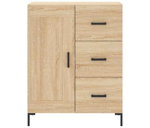 Aparador alto madera contrachapada color roble 69,5x34x180 cm