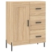 Aparador alto madera contrachapada color roble 69,5x34x180 cm