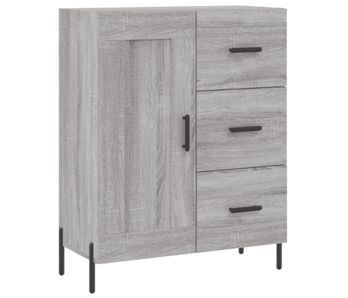 Aparador alto madera contrachapada gris sonoma 69,5x34x180 cm