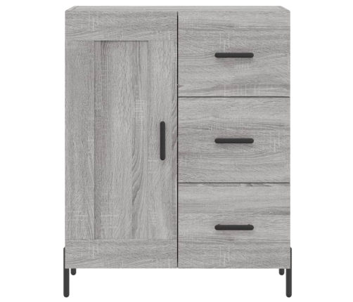 Aparador alto madera contrachapada gris sonoma 69,5x34x180 cm