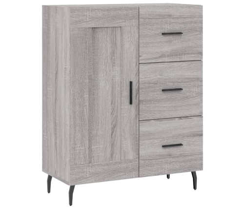 Aparador alto madera contrachapada gris sonoma 69,5x34x180 cm