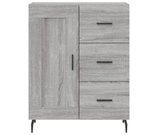 Aparador alto madera contrachapada gris sonoma 69,5x34x180 cm