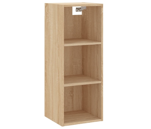 Aparador de madera contrachapada roble Sonoma 34,5x34x180 cm