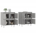 Aparadores 2 uds madera contrachapada gris Sonoma