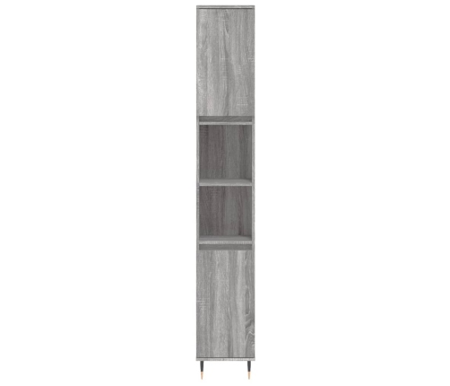 Set de muebles de baño 3 pzas madera contrachapada gris sonoma