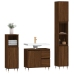 Set de muebles baño 3 pzas madera contrachapada roble marrón