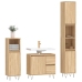 Set de muebles de baño 3 pzas madera contrachapada roble Sonoma