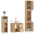 Set de muebles de baño 3 pzas madera contrachapada roble Sonoma