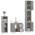 Set muebles de baño 2 piezas madera contrachapada gris hormigón