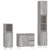 Set de muebles de baño 3 pzas madera contrachapada gris sonoma