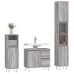 Set de muebles de baño 3 pzas madera contrachapada gris sonoma