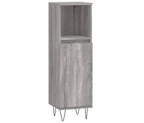 Set de muebles de baño 3 pzas madera contrachapada gris sonoma