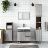 Set de muebles de baño 3 pzas madera contrachapada gris sonoma