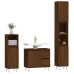 Set de muebles baño 3 pzas madera contrachapada roble marrón