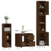 Set de muebles baño 3 pzas madera contrachapada roble marrón