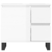 Set muebles de baño 3 piezas madera contrachapada blanco brillo