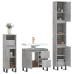 Set muebles de baño 2 piezas madera contrachapada gris hormigón