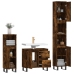 Set de muebles baño 3 pzas madera contrachapada roble ahumado