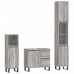 Set de muebles de baño 3 pzas madera contrachapada gris sonoma