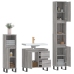 Set de muebles de baño 3 pzas madera contrachapada gris sonoma