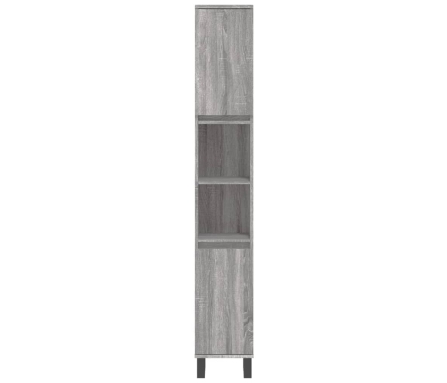 Set de muebles de baño 3 pzas madera contrachapada gris sonoma