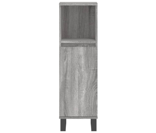 Set de muebles de baño 3 pzas madera contrachapada gris sonoma