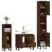 Set de muebles baño 3 pzas madera contrachapada roble marrón