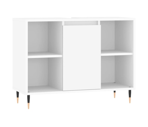 Juego de muebles de baño 3 pzas madera contrachapada blanco