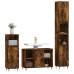 Set de muebles baño 3 pzas madera contrachapada roble ahumado