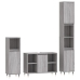 Set de muebles de baño 3 pzas madera contrachapada gris sonoma