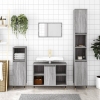 Set de muebles de baño 3 pzas madera contrachapada gris sonoma