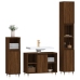 Set de muebles baño 3 pzas madera contrachapada roble marrón