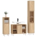 Set de muebles de baño 3 pzas madera contrachapada roble Sonoma