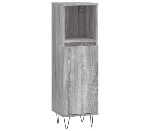 Set de muebles de baño 3 pzas madera contrachapada gris sonoma