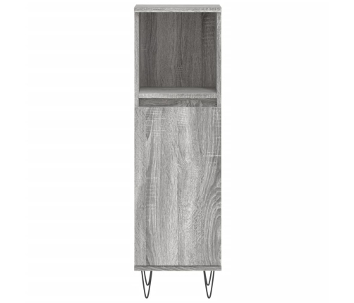 Set de muebles de baño 3 pzas madera contrachapada gris sonoma