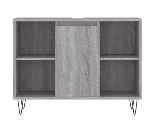 Set de muebles de baño 3 pzas madera contrachapada gris sonoma