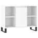 Set muebles de baño 3 piezas madera contrachapada blanco brillo