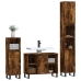 Set de muebles baño 3 pzas madera contrachapada roble ahumado