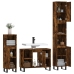 Set de muebles baño 3 pzas madera contrachapada roble ahumado