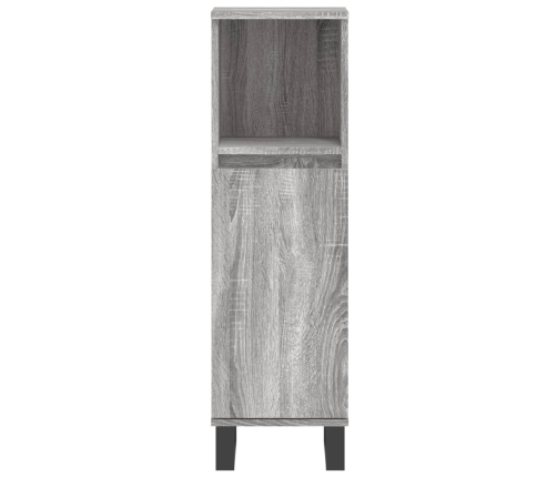 Set de muebles de baño 3 pzas madera contrachapada gris sonoma