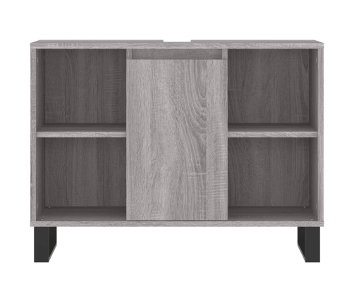 Set de muebles de baño 3 pzas madera contrachapada gris sonoma