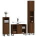 Set de muebles baño 3 pzas madera contrachapada roble marrón