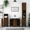 Set de muebles baño 3 pzas madera contrachapada roble marrón