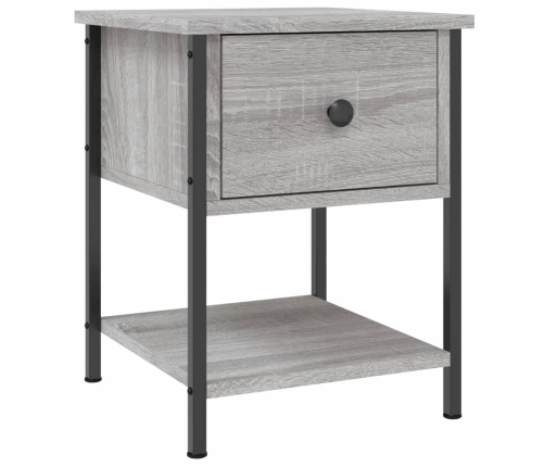 vidaXL Mesitas noche 2 uds madera ingeniería gris Sonoma 34x35,5x45 cm