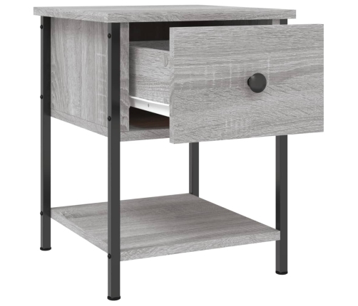 Mesitas noche 2 uds madera ingeniería gris Sonoma 34x35,5x45 cm