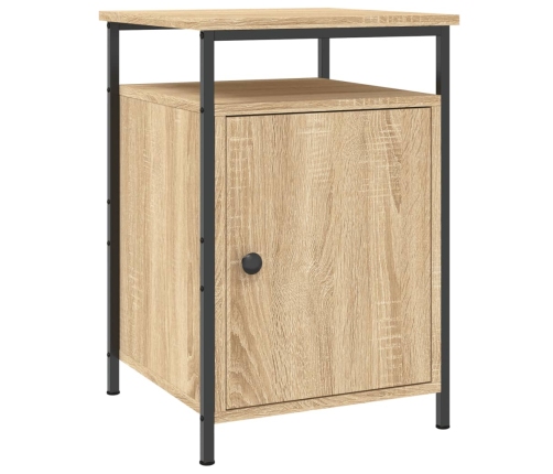 vidaXL Mesita de noche madera contrachapada roble sonoma 40x42x60 cm